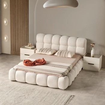 Κρεβάτι Διπλό Babuu Bubble - Για στρώμα 160x200 - Με αποθηκευτικό Χώρο - Χρώμα Ivory