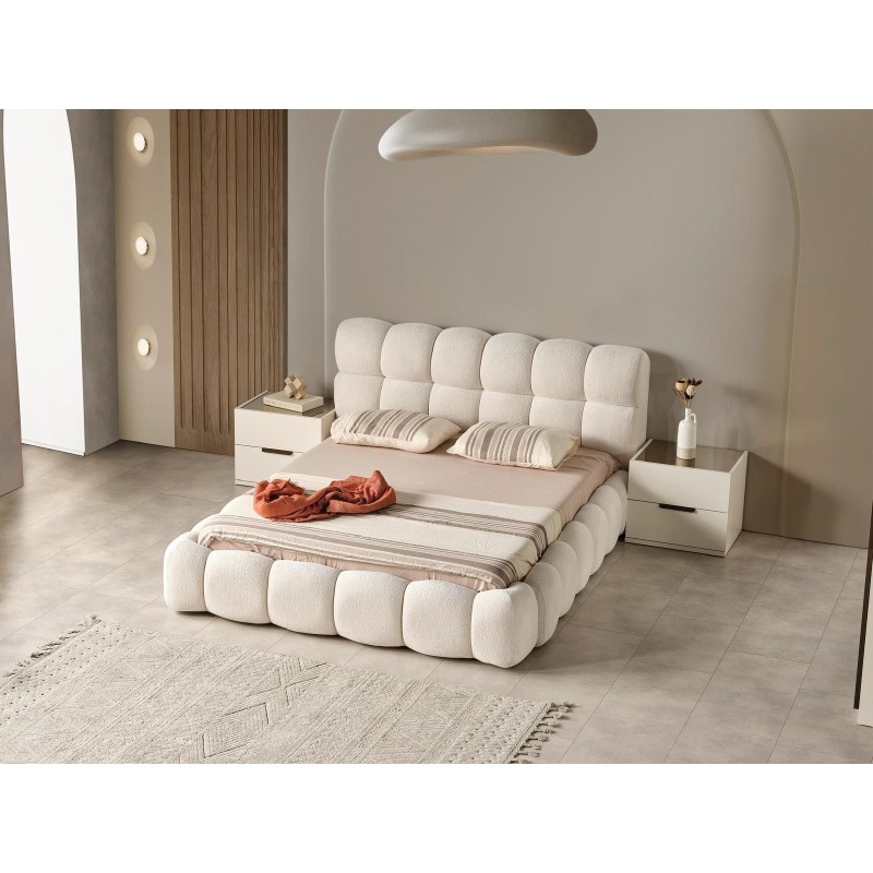 Κρεβάτι Διπλό Babuu Bubble - Για στρώμα 160x200 - Με αποθηκευτικό Χώρο - Χρώμα Ivory