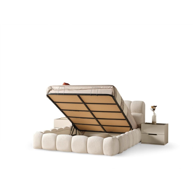 Κρεβάτι Διπλό Babuu Bubble - Για στρώμα 160x200 - Με αποθηκευτικό Χώρο - Χρώμα Ivory