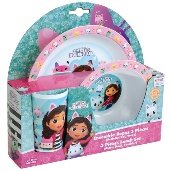Gabbys Dollhouse παιδικό σερβίτσιο φαγητού (006263)