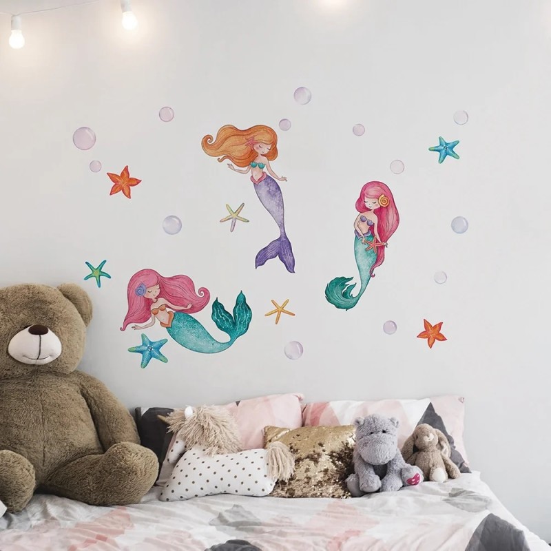 Mermaids αυτοκόλλητα τοίχου L (18119)