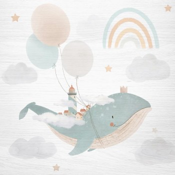 Flying Whale ξύλινο κάδρο (21233)