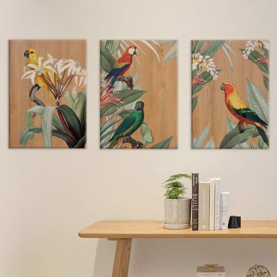 Yellow Parrots πίνακας διακόσμησης ξύλου ML (21457) Yellow Parrots πίνακας διακόσμησης ξύλου ML (21457)