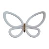 White Metal Butterflies 3D μεταλλικές (24006)