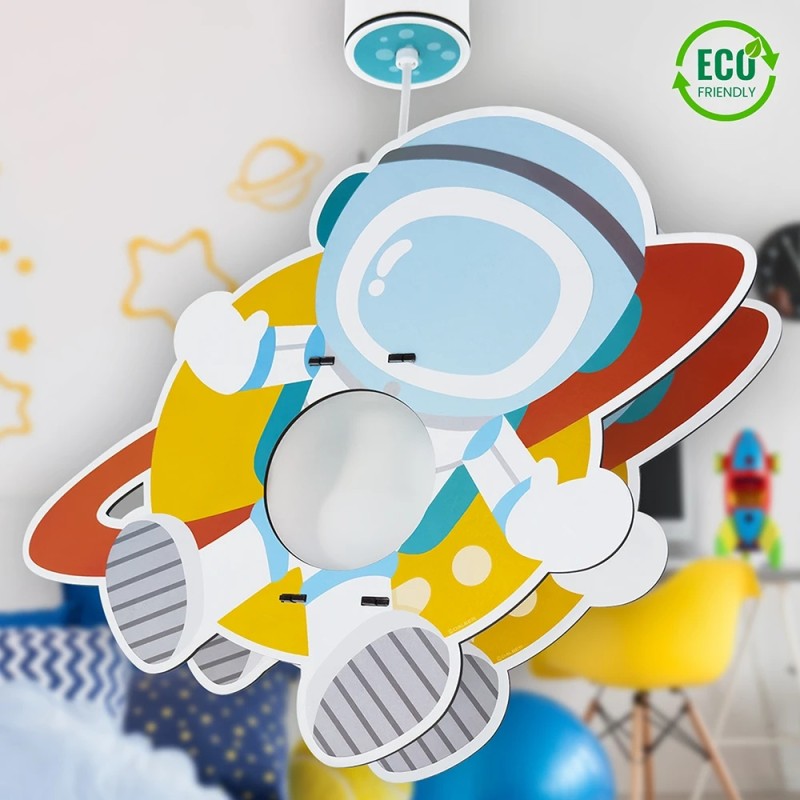 Spaceman MDF παιδικό φωτιστικό οροφής (41347)