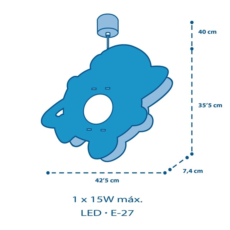 Spaceman MDF παιδικό φωτιστικό οροφής (41347)