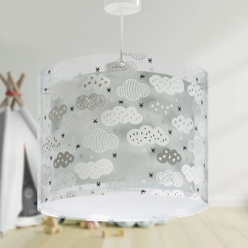 Clouds Gray κρεμαστό παιδικό φωτιστικό (41412E)