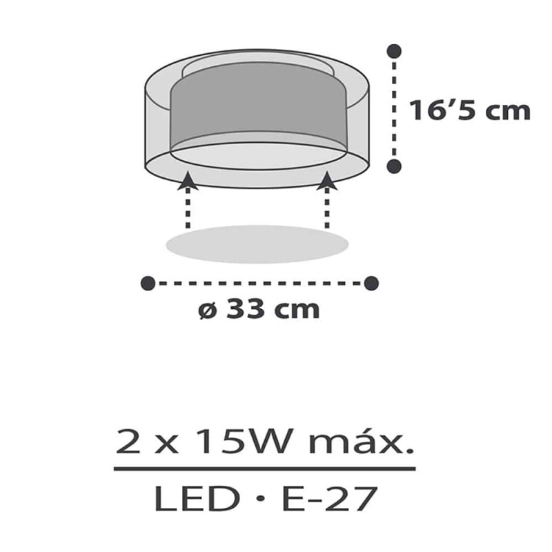 Clouds Gray πλαφονιέρα (41416E)