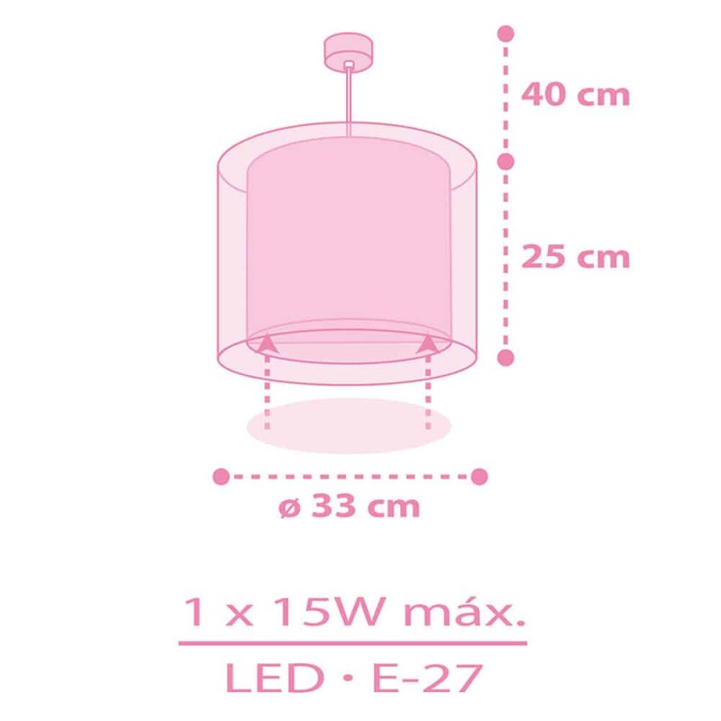 Unicorns παιδικό φωτιστικό οροφής (41592)