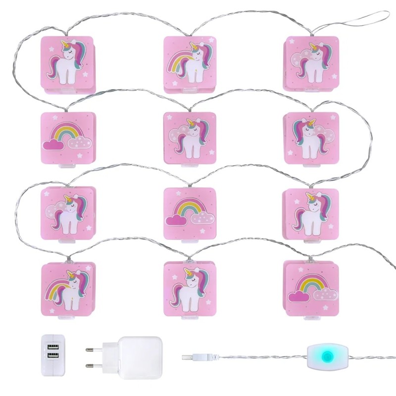 Unicorns γιρλάντα παιδικό φωτιστικό (41595)