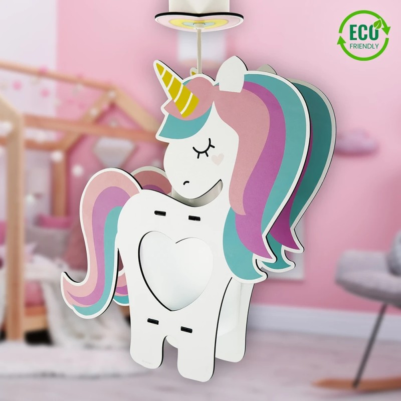Unicorn MDF παιδικό φωτιστικό οροφής (41597)