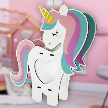 Unicorn MDF παιδικό φωτιστικό οροφής (41597)