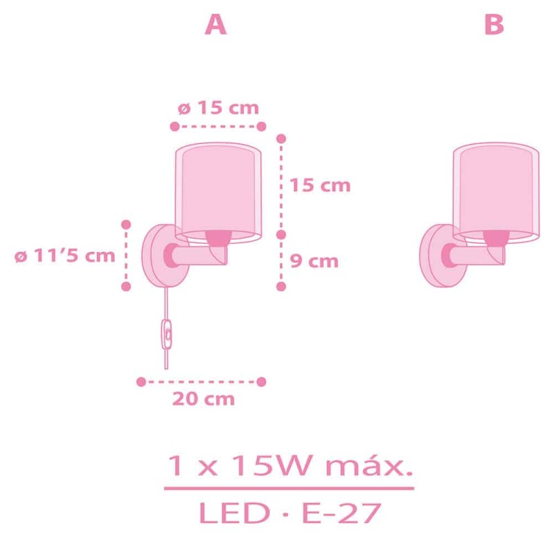Unicorns απλίκα τοίχου διπλού τοιχώματος (41599)