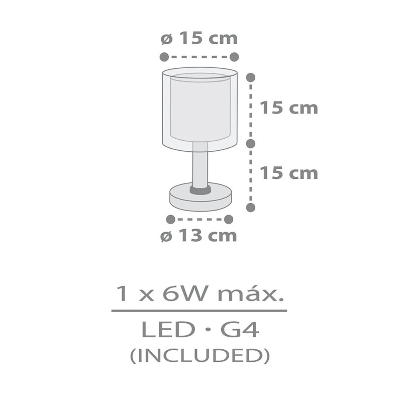 Kawaii Grey επιτραπέζιο φωτιστικό (41761E)