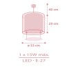 Kawaii Pink φωτιστικό οροφής (41762S)