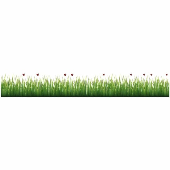 Grass & Ladybugs μπορντούρες αυτοκόλλητες βινυλίου (53004)