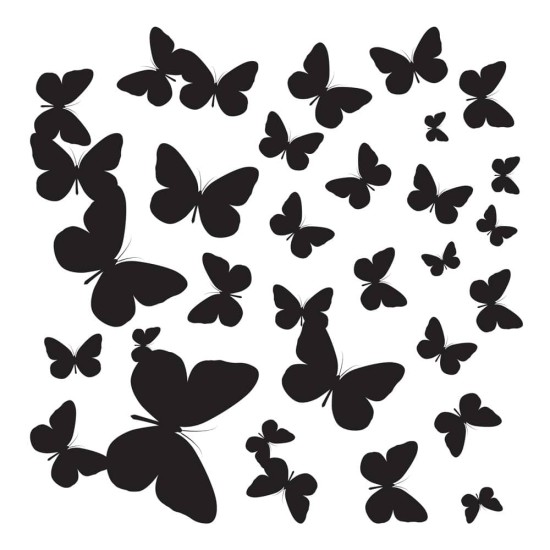 Butterflies Silhouettes αυτοκόλλητα τοίχου βινυλίου M (54110) Butterflies Silhouettes αυτοκόλλητα τοίχου βινυλίου M (54110)