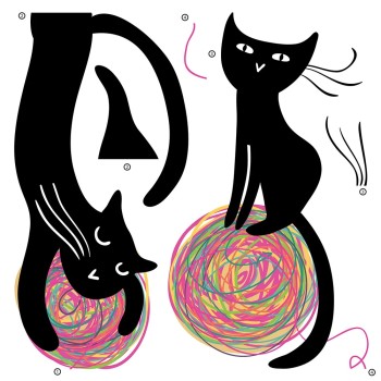 Joyful Cats αυτοκόλλητα τοίχου (54124)