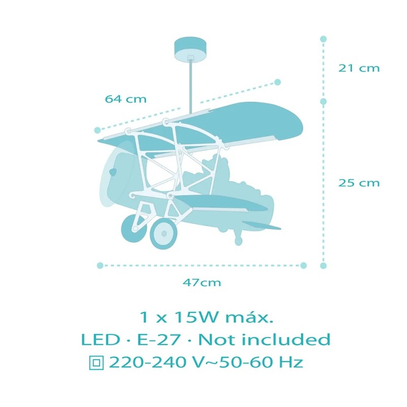 Little Teddy planes παιδικό φωτιστικό οροφής (54572)