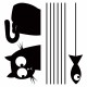 Cat & Fish αυτοκόλλητα τοίχου βινυλίου S (59159)