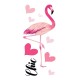 Flamingos αυτοκόλλητα τοίχου βινυλίου (59175)