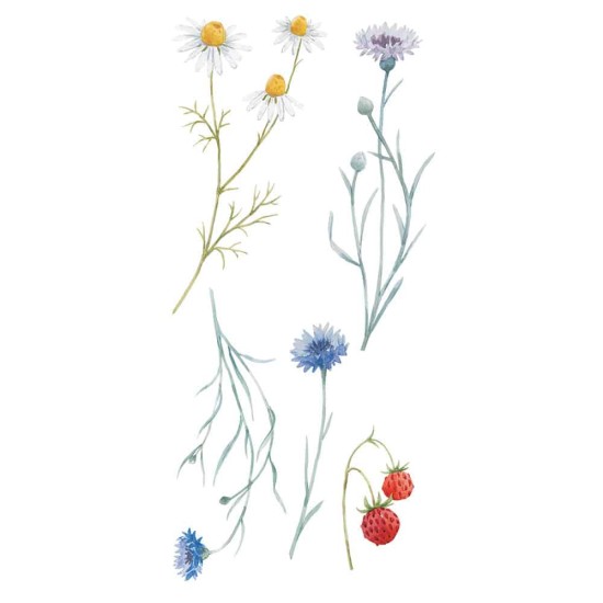 Field Flowers αυτοκόλλητα τοίχου βινυλίου (59178)