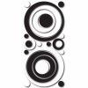 Black & White Circles αφρώδη αυτοκόλλητα τοίχου S (59508)