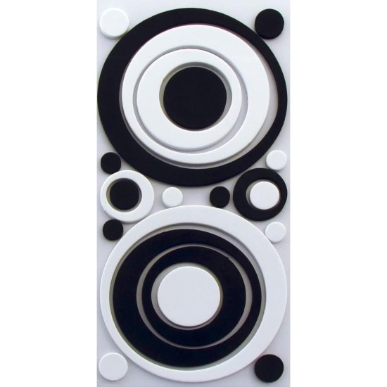 Black & White Circles αφρώδη αυτοκόλλητα τοίχου S (59508) Black & White Circles αφρώδη αυτοκόλλητα τοίχου S (59508)