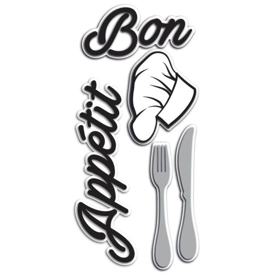 Bon Appetite αφρώδη αυτοκόλλητα τοίχου S (59515) Bon Appetite αφρώδη αυτοκόλλητα τοίχου S (59515)