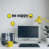 Be Happy αυτοκόλλητα τοίχου βινυλίου S (59518)