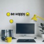 Be Happy αυτοκόλλητα τοίχου βινυλίου S (59518)