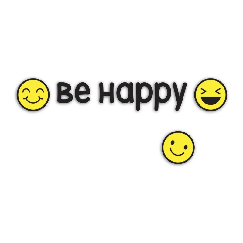 Be Happy αυτοκόλλητα τοίχου βινυλίου S (59518)
