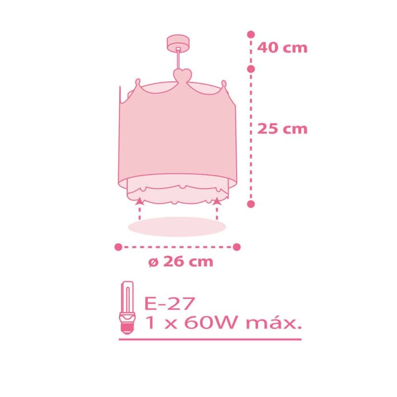 Little Queen παιδικό φωτιστικό οροφής (61102)