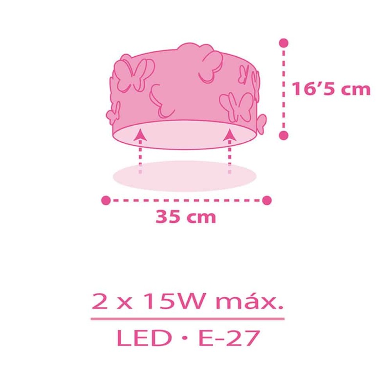 Butterfly πλαφονιέρα (62146)