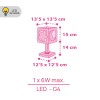 MoonLight Pink επιτραπέζιο φωτιστικό LED (63231NS)