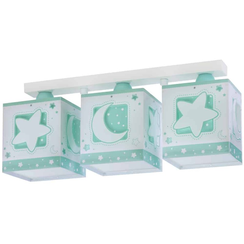 MoonLight Green τρίφωτο οροφής ράγας (63233NH)