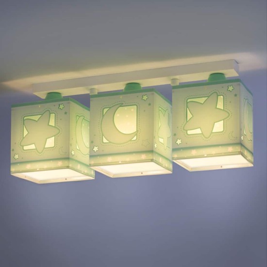 MoonLight Green τρίφωτο οροφής ράγας (63233NH) MoonLight Green τρίφωτο οροφής ράγας (63233NH)