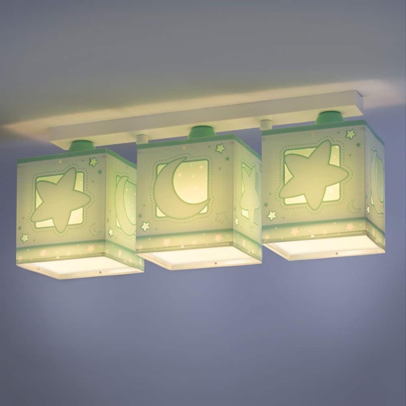 MoonLight Green τρίφωτο οροφής ράγας (63233NH)