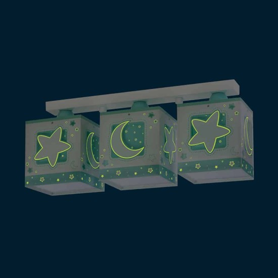 MoonLight Green τρίφωτο οροφής ράγας (63233NH) MoonLight Green τρίφωτο οροφής ράγας (63233NH)