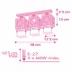 MoonLight Pink τρίφωτο οροφής ράγας (63233NS)