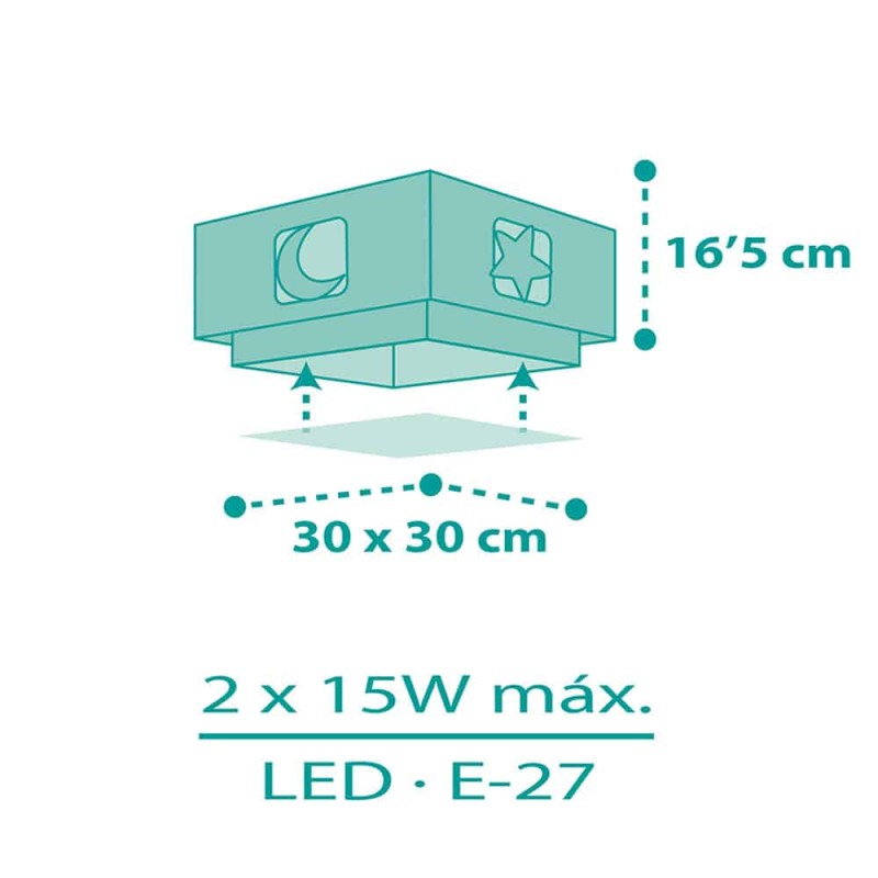 Moonlight Green πλαφονιέρα (63236H)
