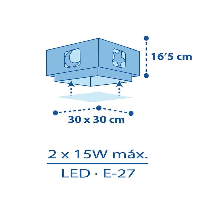 Moonlight Blue πλαφονιέρα (63236T)