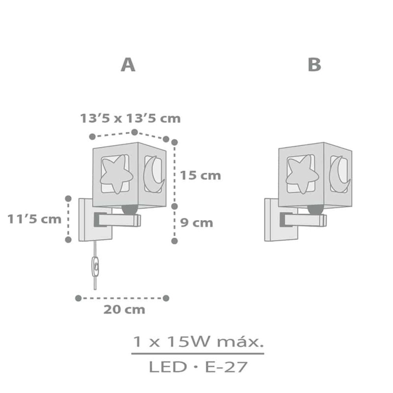 Moonlight Gray απλίκα τοίχου (63239E)