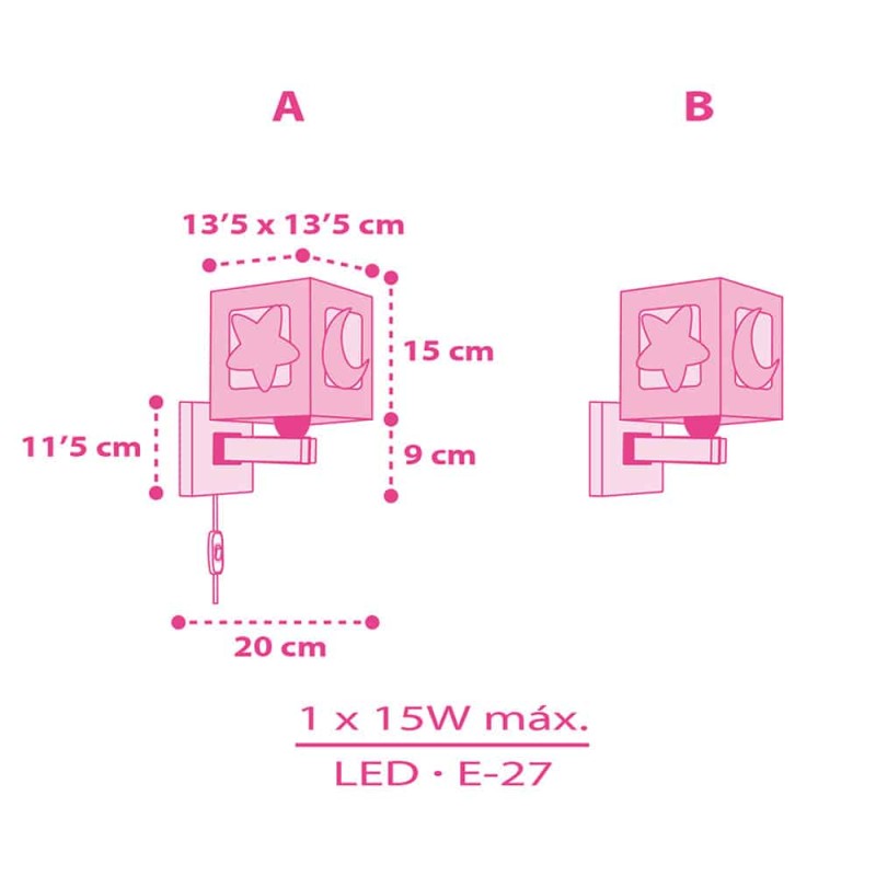 Moonlight Pink απλίκα τοίχου (63239S)