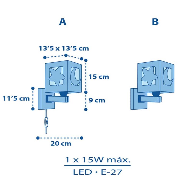 Moonlight Blue απλίκα τοίχου (63239T)