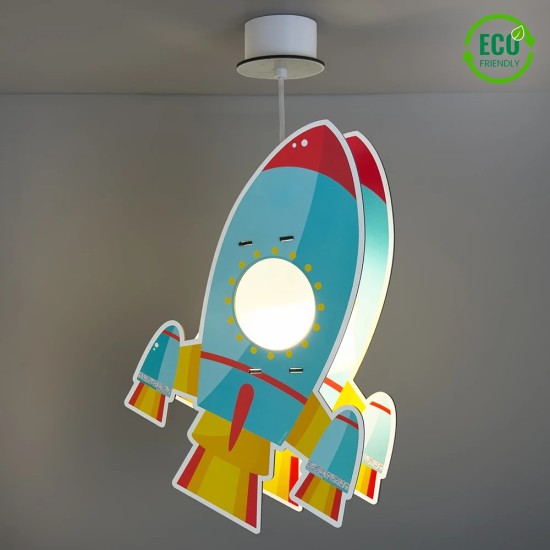 Rocket MDF παιδικό φωτιστικό οροφής (63357)