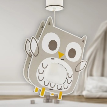 Owl MDF παιδικό φωτιστικό οροφής (63397)
