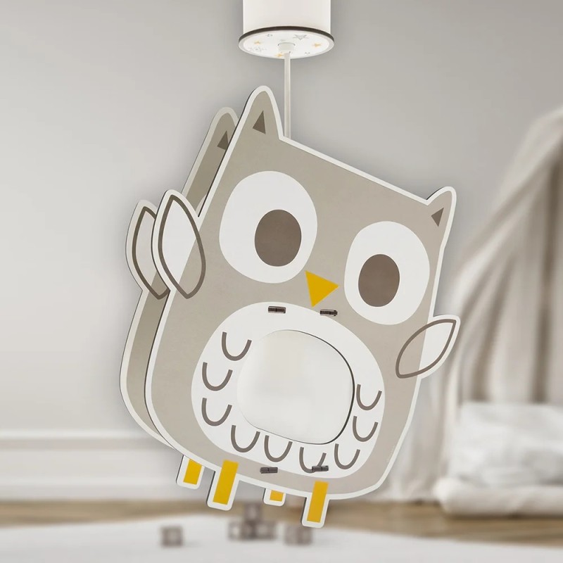 Owl MDF παιδικό φωτιστικό οροφής (63397)