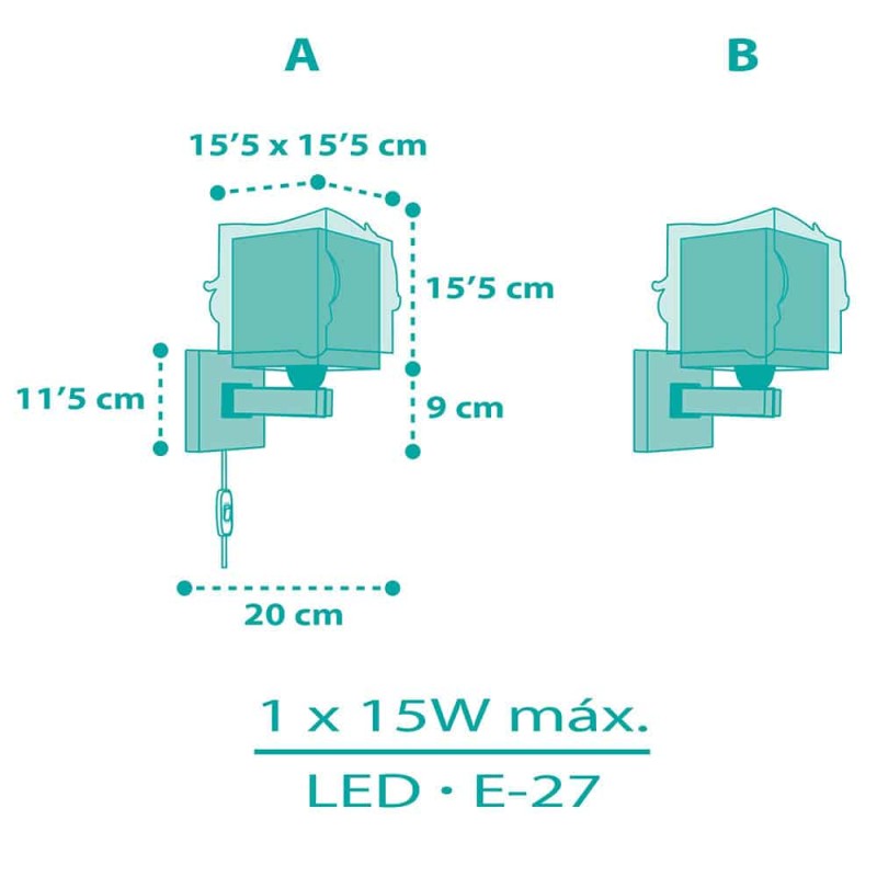 Mermaids απλίκα τοίχου διπλού τοιχώματος (63449)