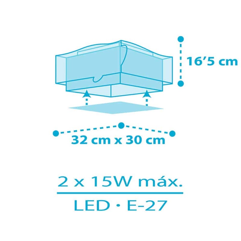 Little Shark πλαφονιέρα οροφής (63476)